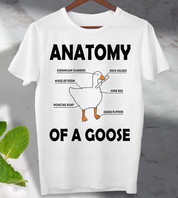 Anatomy of A Goose Duck T Shirt Online Gaming T Shirt Unisex Men's Ladies Top