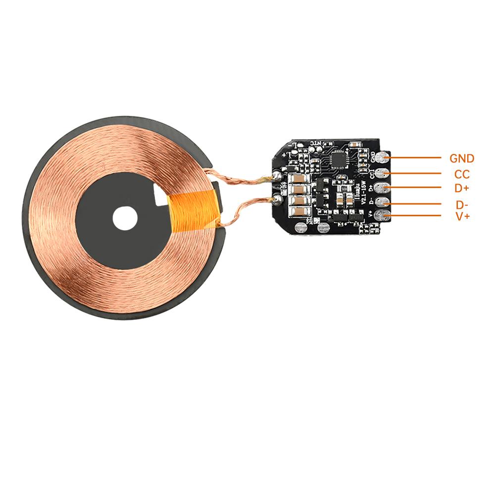 15W Kabelloser Ladegerät-Modul-Sender PCBA-Leiterplatte mit für Qi-Spule Unterstützung PD Schnelles Akkuladegerät