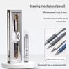 Blue Fruit Metal Mechanical Pencil with Built-in Eraser and Soft Grip for Student Writing and Sketching