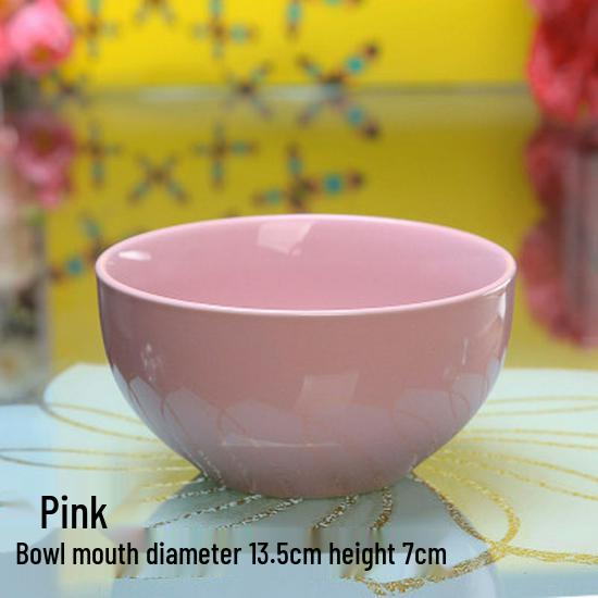 Colorful Large Ceramic Children's Bowl - Creative Underglaze Design for Rice or Porridge