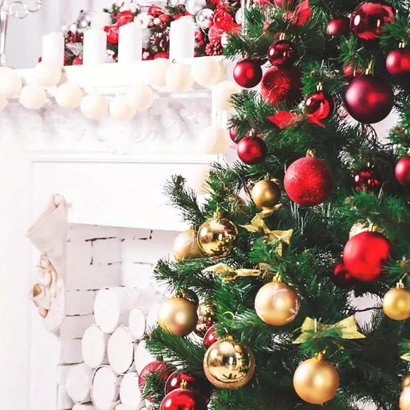 Christmas Tree Balls 3cm 24pcs Multicolor Ornaments Set Shatterproof Baubles Decoration for Xmas Tree Family Party Supplies