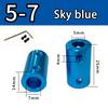 Burgundy/Sky Blue/Royal Blue Aluminum Alloy Colored Coupling Length:25mm Specification:3~10 Full Series Rigid Coupling Set Screw