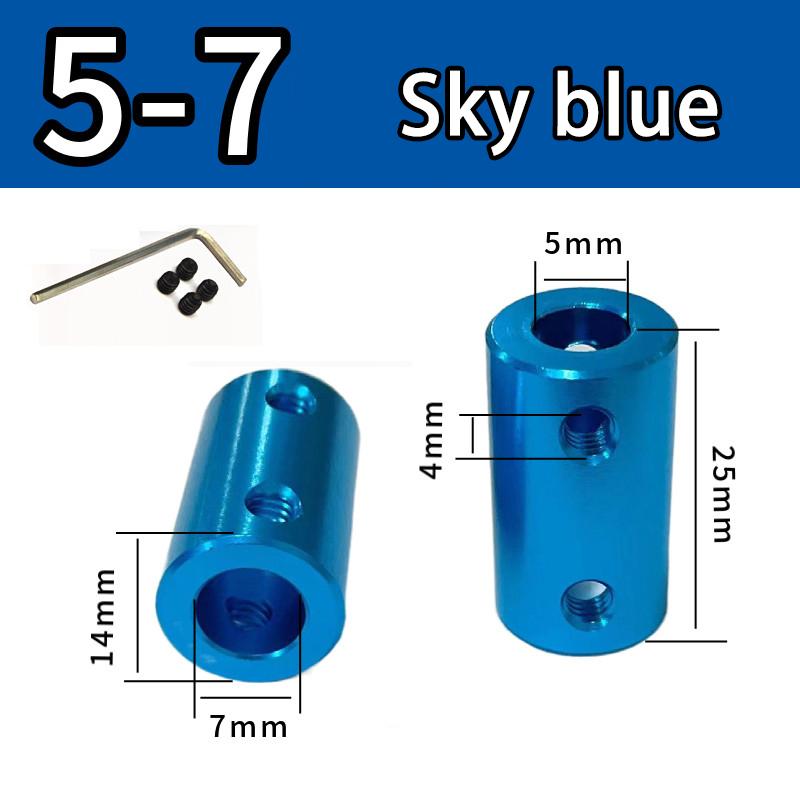 Burgundy/Sky Blue/Royal Blue Aluminum Alloy Colored Coupling Length:25mm Specification:3~10 Full Series Rigid Coupling Set Screw