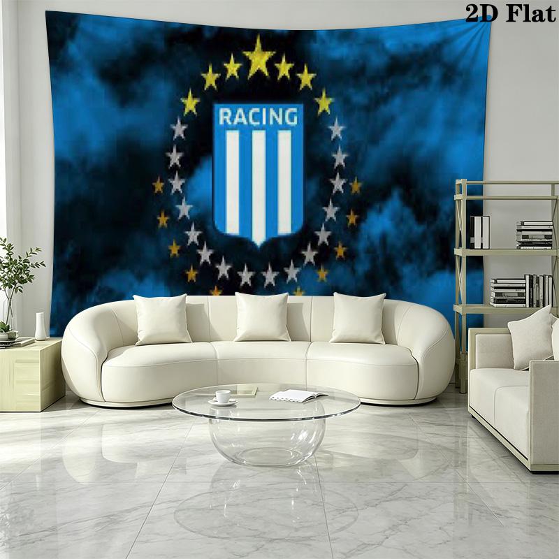 Racing Club Wall Tapestry Aesthetic Wall Hanging Printed Fabric Blanket Decorative Tapestries for Bedroom Living Room Home Decor