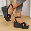 Fashion Women Wedge Sandals Summer New Fashion Platform Buckle Casual Comfortable Walking Sandals Shoes for Women Sandalias De Mujer
