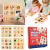 Wooden Fruit Animal Matching Board For Kids Educational Montessori Learning Toy