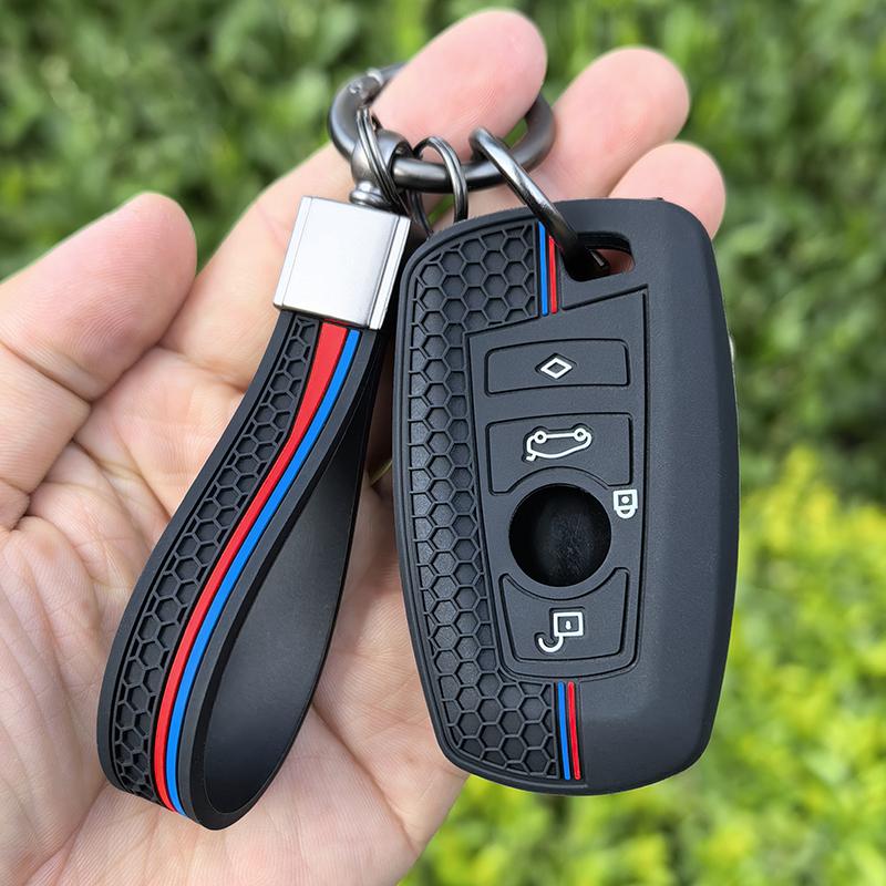Moderne Silikon Auto Fernbedienung Schlüsselhülle Abdeckung Für BMW 1 3 5 7 Serie X1 X3 X4 X5 F10 F15 F16 F20 F30 F18 F25 M3 M4 E34 Schlüsselanhänger