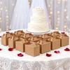 12PCS White Brown Cardboard Gift Box DIY Candy Container Paper Folding Goodie Boxes For Weddings Craft Lovers Birthday