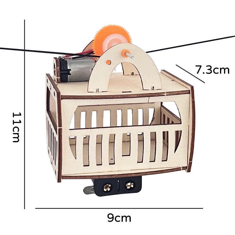 

DIY Handmade Wooden Cable Car Model Toy for Outdoor Sightseeing and Scientific Experimentation