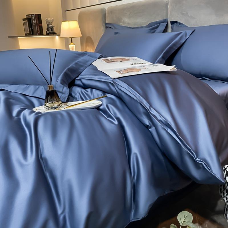 Class A 200 Thread Count Long Staple Cotton Four Piece Set Pure Cotton Bed Sheet Quilt Cover Four Seasons Light Luxury Nantong Bedding