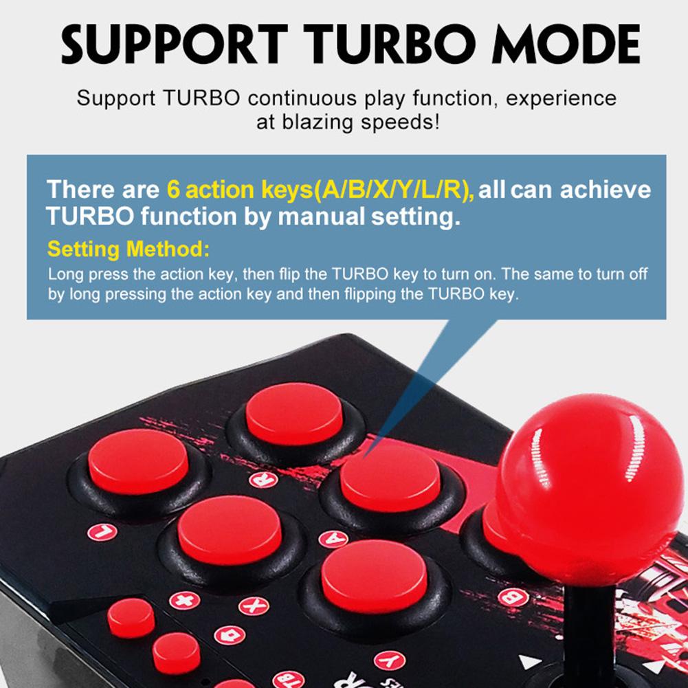 💰Kaufe 4-in-1 Retro Arcade Spiel Joystick Station USB Wired TURBO Rocker  Controller zum besten Preis im Online-Shop bei Joom
