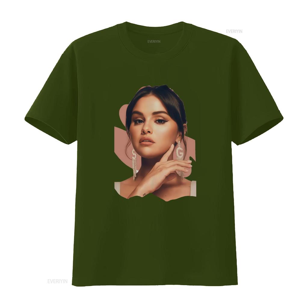 New Selena Gomez Music Inspired T Shirt Black All Sizes Sparkling Design NG2067 Vintage Washed Homme Stretched Streetwear