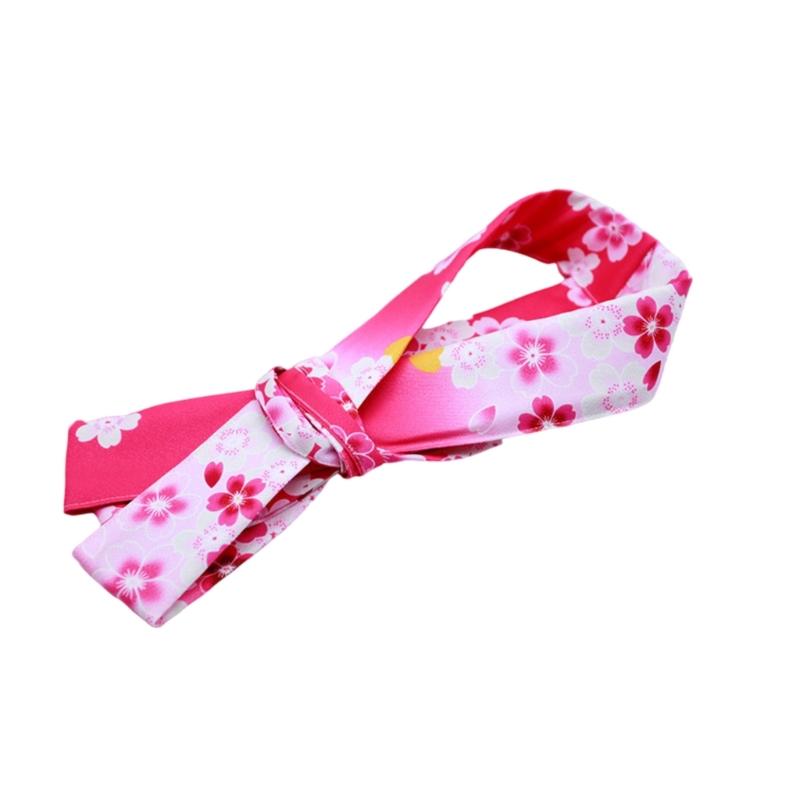Women's Kimono Collar Support Accessory for Traditional Japanese Dress Core Collar Lining with Flower Print Kimono Belt