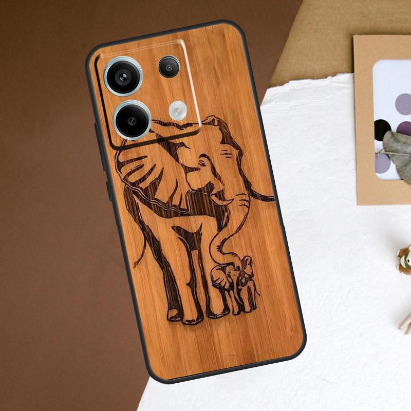 Bamboo Wood Pattern Skull Print Case For Xiaomi Redmi Note 13 11 9 10 12 Pro Plus 9S 10S 11S 12S Redmi 13C 9C 10C 12C Cover