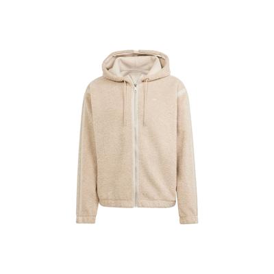 adidas Originals Trefoil Premium Essentials Φλις Μπουφάν με Κουκούλα Ανδρικό Εξωτερικό Ρούχο Μπεζ IM4441