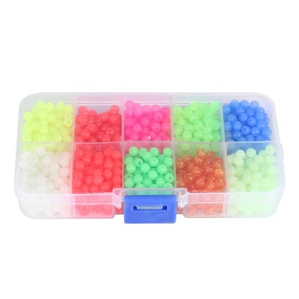 1000pcs Box Plastic Round Beads Fishing Tackle Lures Tools Accessory For Outdoor Fishing