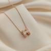 Elegant Light Luxury Zircon Necklace for Women - Gold-Plated, Simple Clavicle Chain