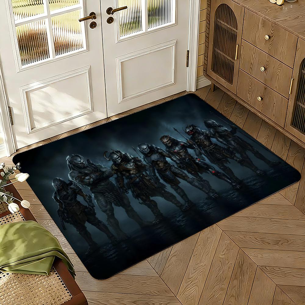 Predators Sci-Fi Movie Fans Floor Mat Soft Thickened Absorbent Non-Slip Bedroom Living Room Door Mat Home Decor Flannel Rugs