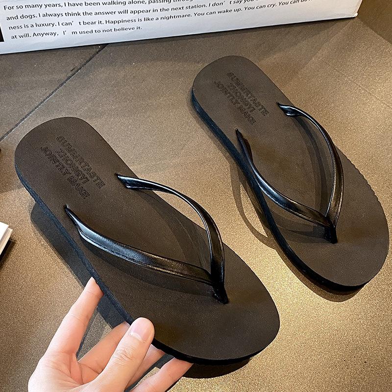 Fashion New Summer Non Slip Comfortable EVA Sole Soft Slippers Men's Flip Flops for Beach Daily 2026 Lovers Slipper Shoes Home