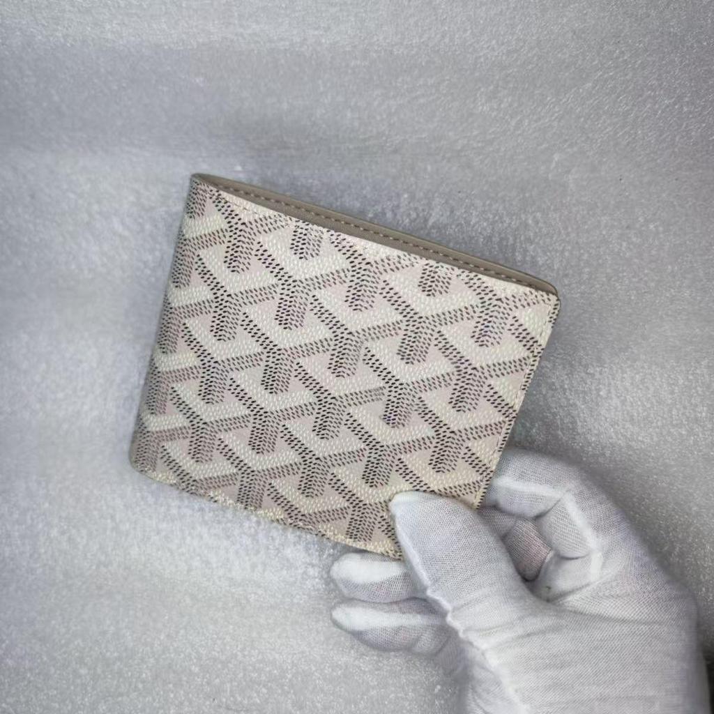 Goya Dogtooth Unisex Leather Wallet & Matching Bag Set - New Style, Convertible Carry-On with Unique Print