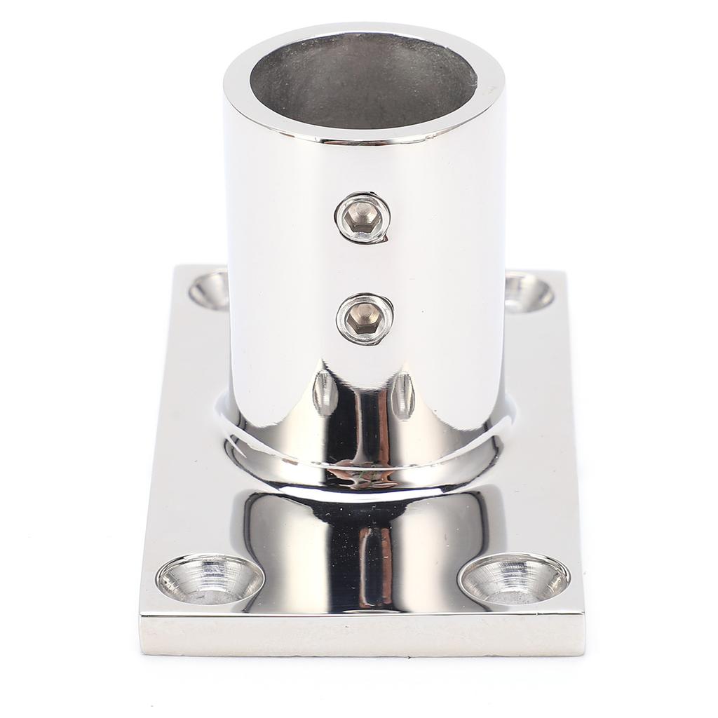 Stanchion Base Stainless Steel 90 Degree Rectangular Durable AntiCorrosion Polishing Hnadrail Fitting for Boat