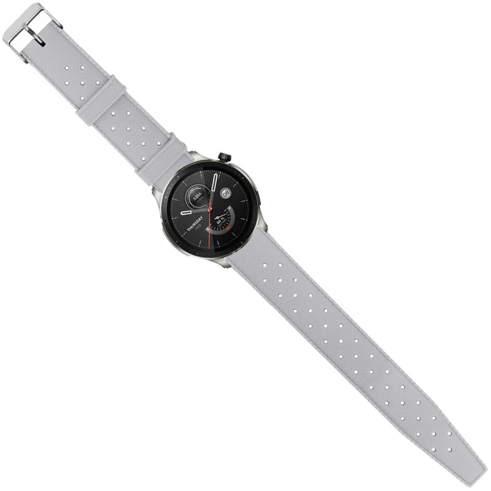 ERBORD Universal Silicone Strap 22mm, Tropic, Gray / Silver Buckle
