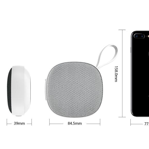 Rockmia EBS-303 5W Mini Portable Speaker Bluetooth 5.0 Fabric Mesh Subwoofer with Magnet Function Waterproof TF Card Player Soundbox Gift