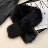 Autumn Winter Furry Scarf Fashion Versatile Fur Collar Scarf Thicken Warmth Neck Protection Shawl Wraps Crossing Plush Scarf New