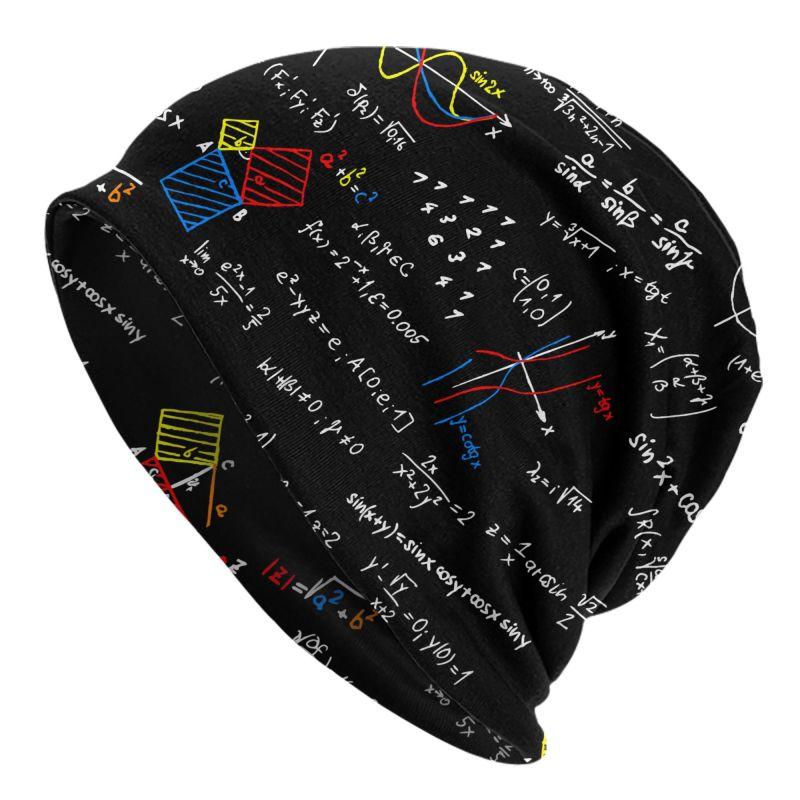 Scientific Math Formulas Skullies Beanies Caps Women Men Warm Bonnet Cap Knit Hat Headwear Slouchy Scarf Skullies Beanies