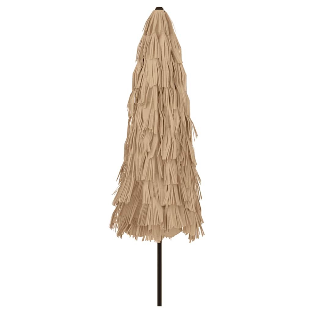 Brown Sun Umbrella with Steel Pole 324 X 324 X 247 Cm