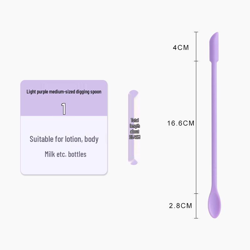 3-Piece Silicone Double-Headed Mini Spatula Set: Cosmetic Digging Tools & Sauce Spreader