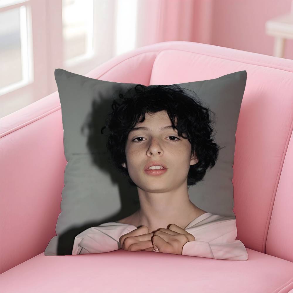 Finn Wolfhard Kissenbezug Muster Bedruckter Kissenbezug für Wohnzimmer Sofa Kissenbezug & Schlafzimmerdeko
