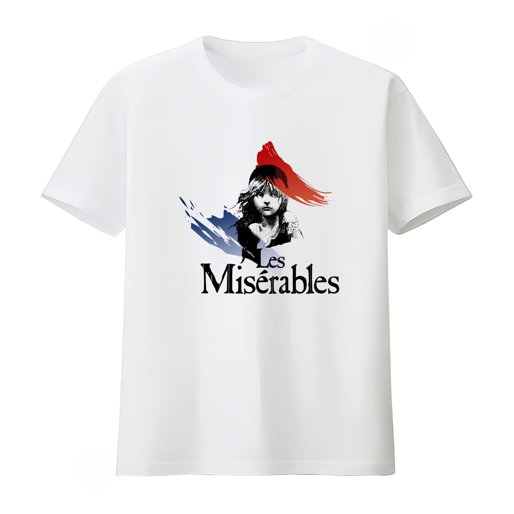Les Miserables Womens Adult Broadway Musical Show T Shirt High Quality Print Tshirt Unisexs Clothing Womens 2026 Summer T Shirt S