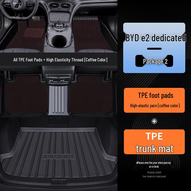 BYD e2 Luxury TPE Floor Mat - Full Coverage for Single Driver's Seat (24 Model)