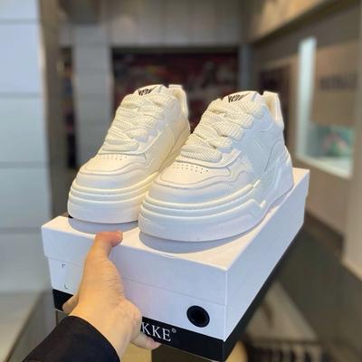 Spring Low-top Leather Thick-soled Lace-up Casual Board Shoes Trendy Shoes Flat-heeled Outdoor Shoes