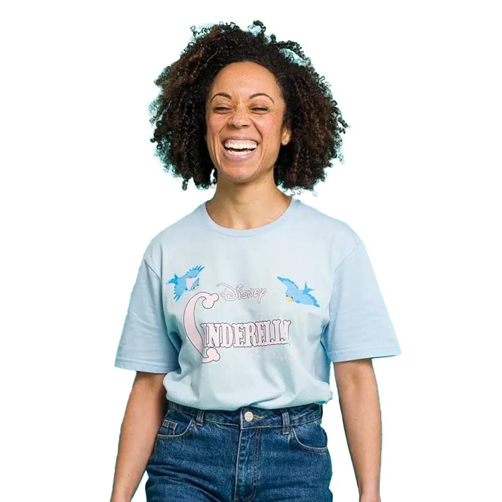Cinderella Unisex Adult Classic Bird Logo T-Shirt