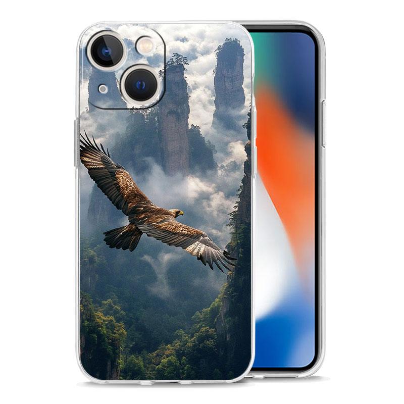 Phone Case For iPhone 17 Air Cases iPhone 16 15 12 13 14 Pro Max SE 7 8 Plus iPhone11 Clear Cover Mountain Peaks Landscape