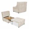 Fold-out Armchair Sleeping Function KIMO Bedding Container Family Furniture Beige