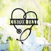 Personalized Nurse Metal Sign,Nurse Decor,Custom Nurse Name Sign,Doctor Nurse Gift,Stethoscope Sign,Clinic Decor