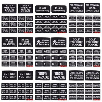 10 Adet/grup Harfli Yama Giysiler İçin Ütüyle Yapıştırılan Yamalar Giysiler İçin Termo Yapışkanlı Yamalar Slogan Atasözü Giysiler İçin Yama Dikmek