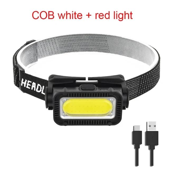 

Светодиодный налобный фонарь с зарядкой и индукцией, портативный мощный фонарь для ночной рыбалки, уличный ночной фонарь для ночного бега