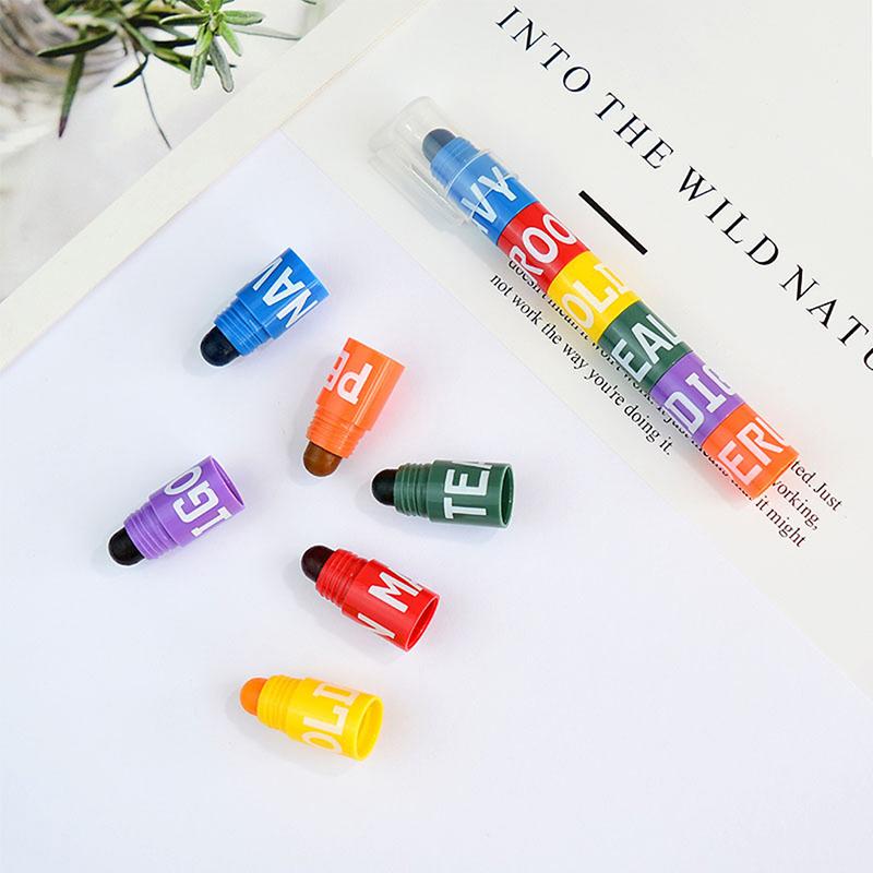 6 Colors Splice Mini Highlighters Vintage Candy Colors Gel Highlighters Gel