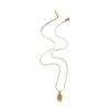 Trendy Spirals Shell Pendant Necklace In Stainless Steel Featuring Sparkling Rhinestones for Stylish Layer Look