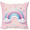 Home Decor Colorful Rainbows And Magical Unicorn Pillowcases Pattern Cushion Cover Suitable For Sofa Bedroom Car Pillow Cover