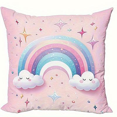 Home Decor Colorful Rainbows And Magical Unicorn Pillowcases Pattern Cushion Cover Suitable For Sofa Bedroom Car Pillow Cover
