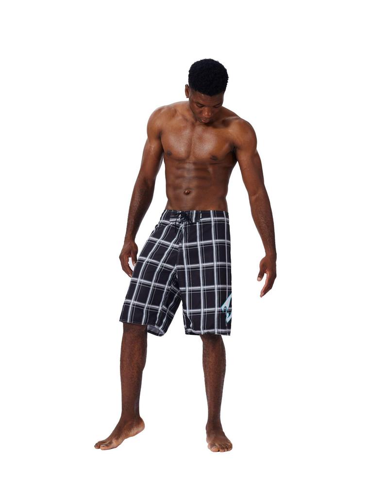 Billabong Men's Quick-Dry Plaid Black Surfing Shorts (2023)