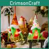 Charmante Kerst Grinch Gnome Ornament Met Lichtjes Zachte Stof Feestdecoratie