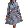 Long Sleeve Dress New Arrival Fashion Female Early Autumn Temperament Long Sleeve Floral Flounce Short Dress