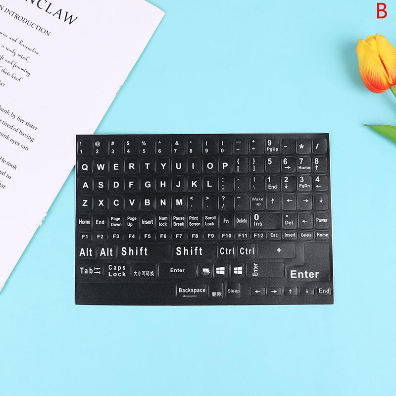 English Full Keyboard Frosted Transparent Keyboard Stickers Computer Notebook