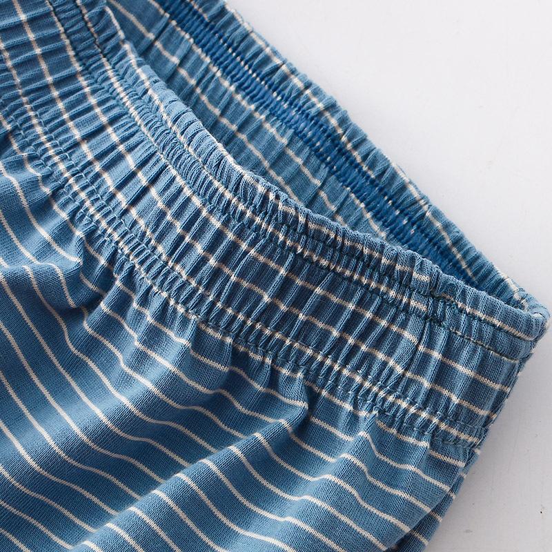 New Mens Underwear Men Boxers Shorts Casual  Cotton Sleep Underpants Soft Panties Striped Plaid Loose Panties Comfortable Homewears